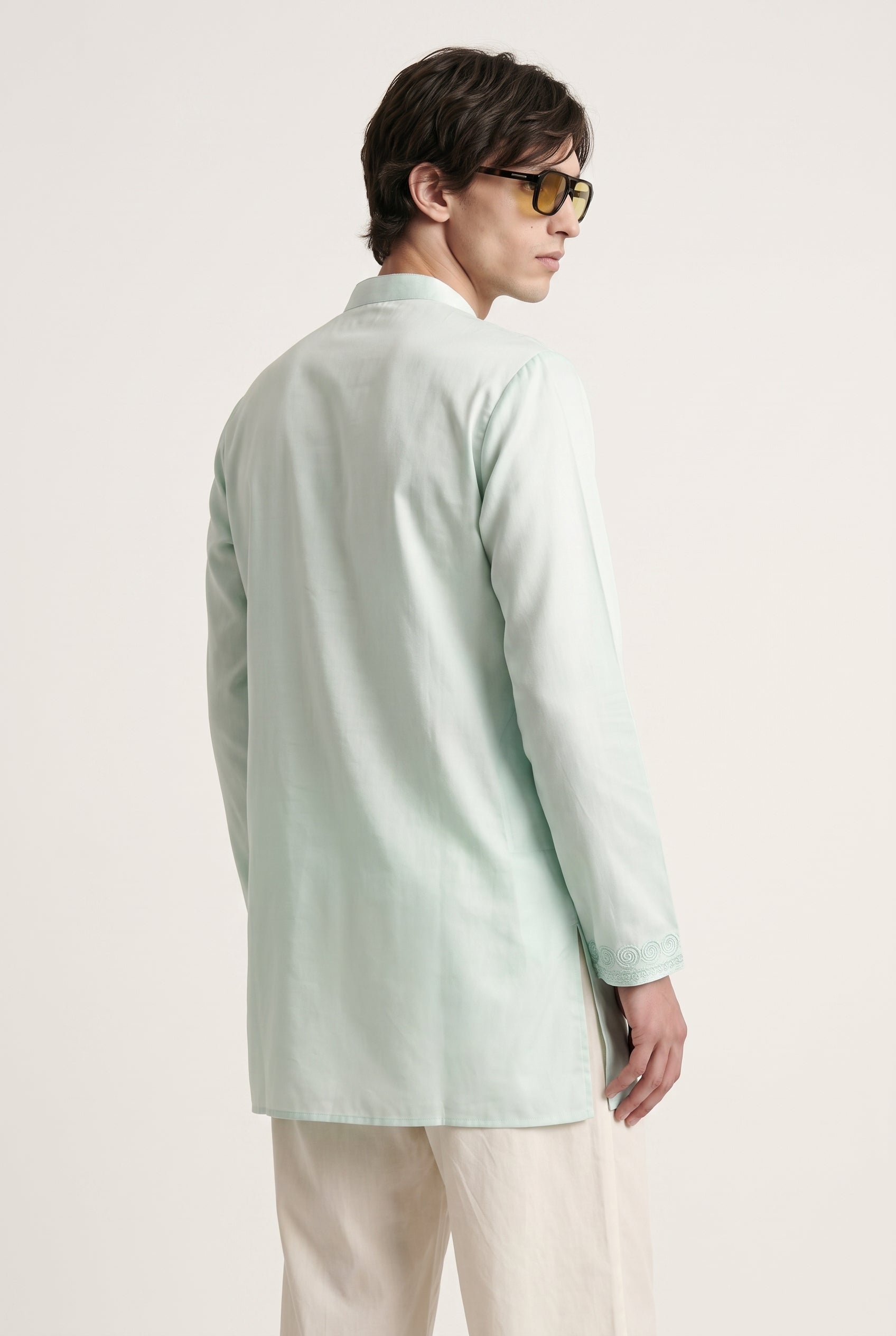 Mirror Work V Neck Kurta