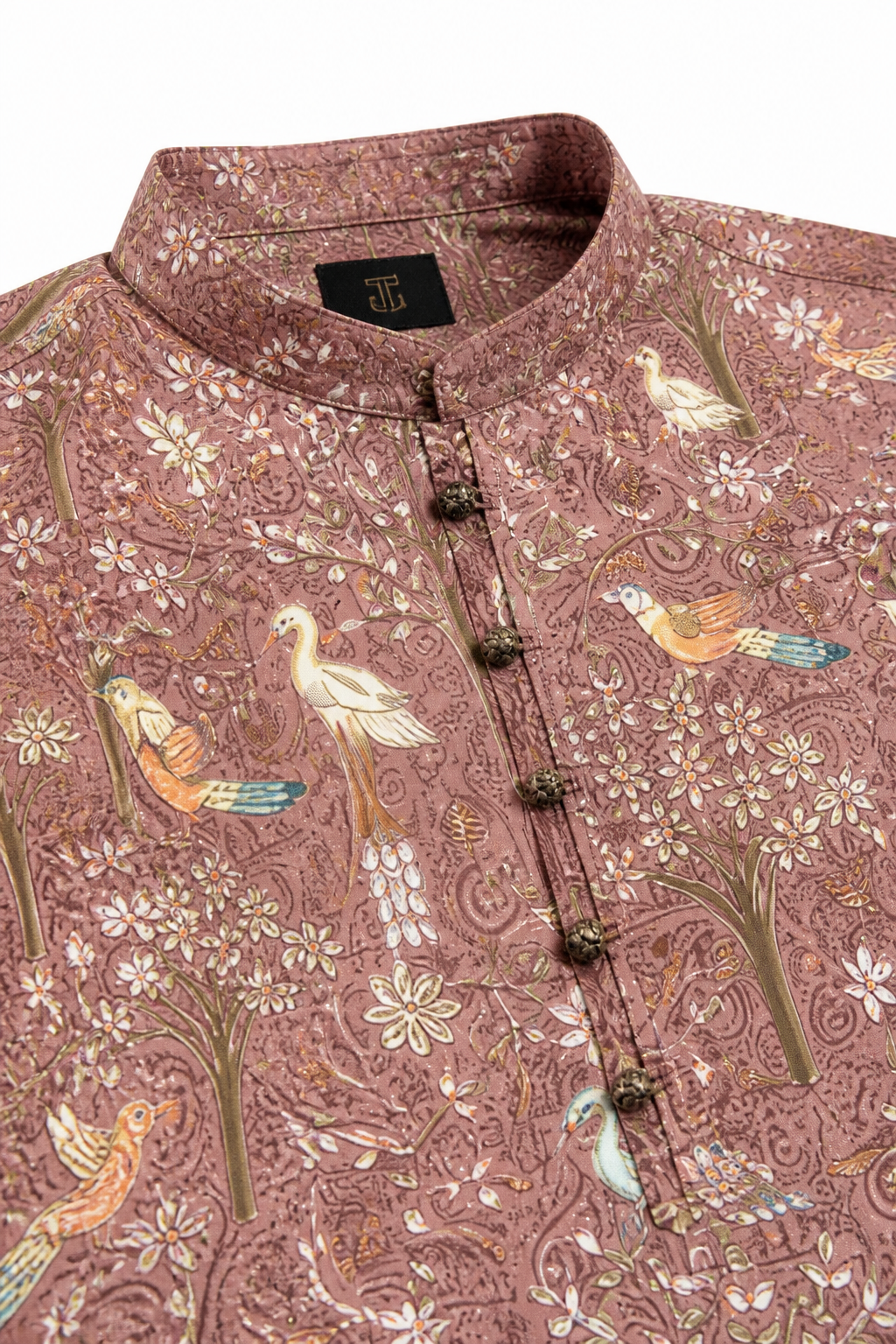 Floral and Bird Print Kurta