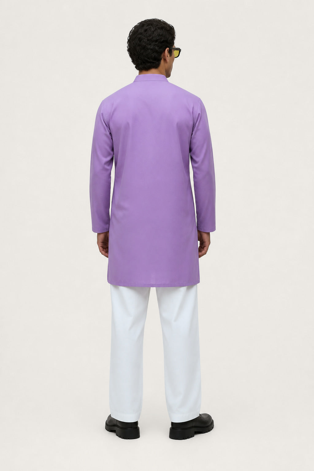 Lavender Floral Embroidered Kurta
