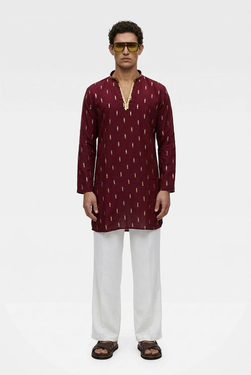 Burgundy Noor Kurta