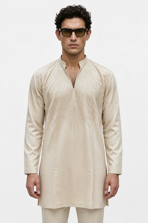 Ivory Radiance Embroidered Kurta Set