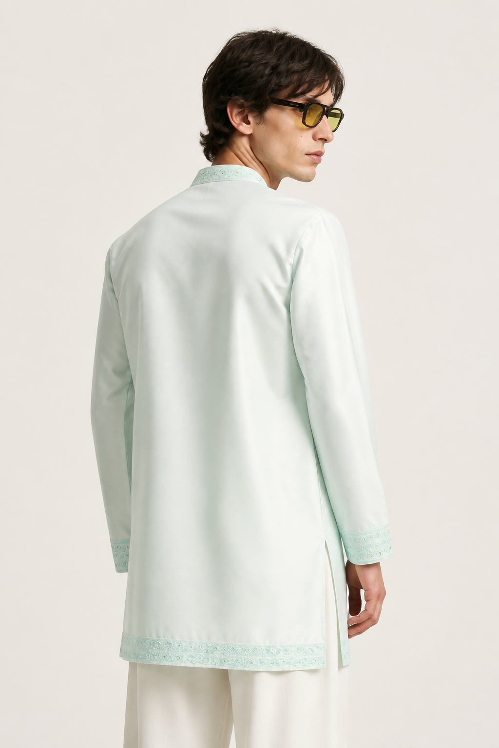 Mirror Work V Neck Kurta