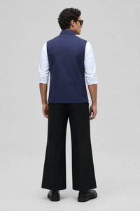 PSTL CLO Midnight Ocean Crystal-Beaded Waistcoat - full length back view