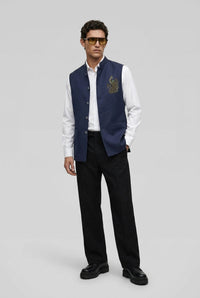 PSTL CLO Midnight Ocean Crystal-Beaded Waistcoat - full length styled look
