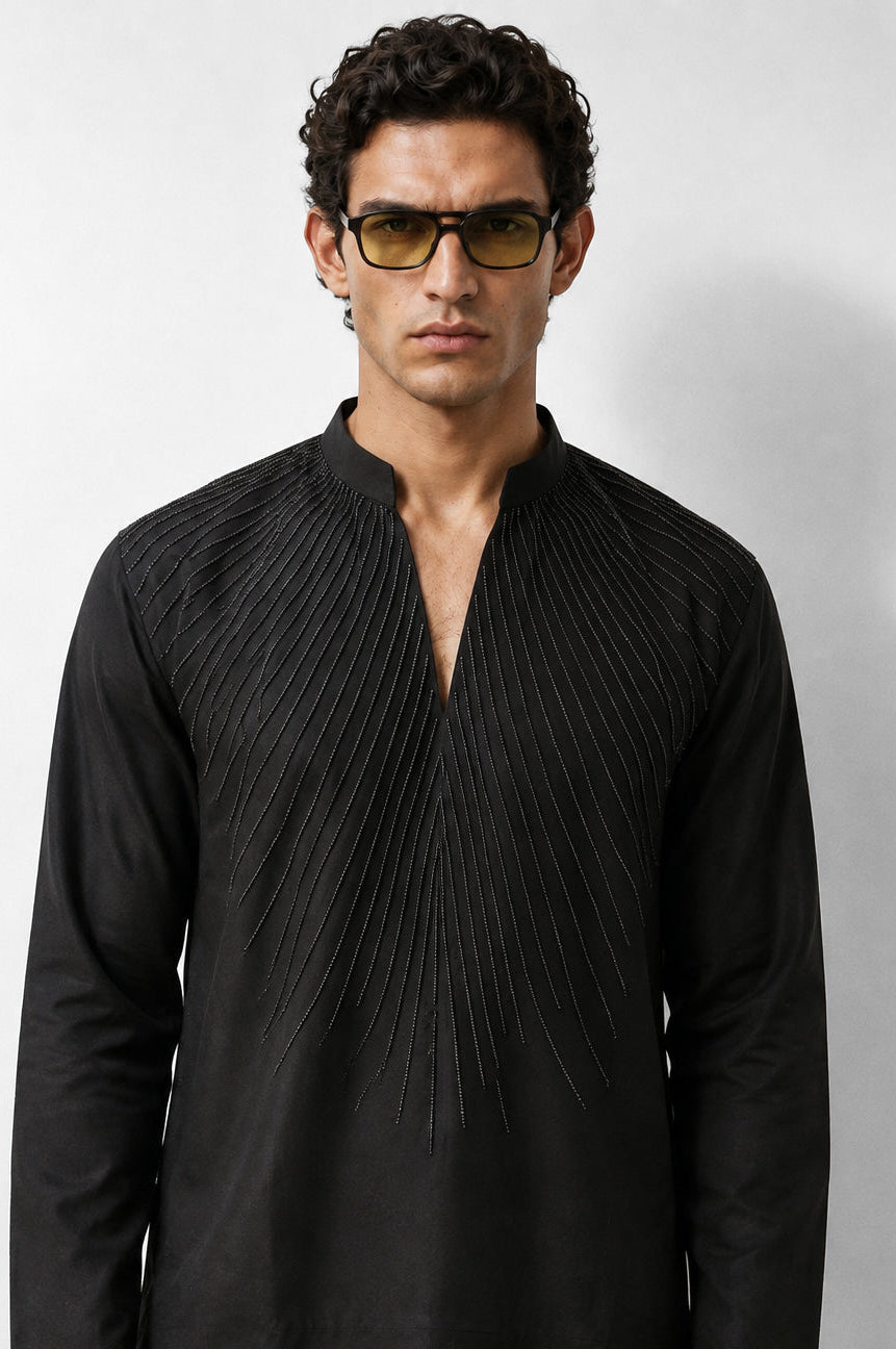 Noir Élan Kurta Set