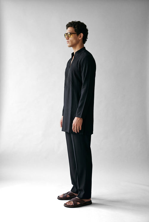 PSTL CLO Noir Élan Kurta Set - alternate view 4, festive wedding wear for men