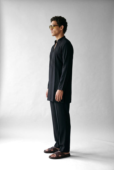 PSTL CLO Noir Élan Kurta Set - alternate view 4, festive wedding wear for men