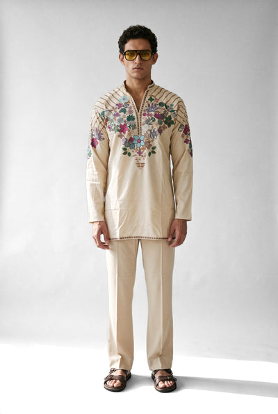 Ivory Botanica Kurta Set