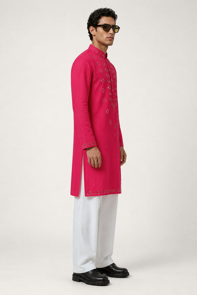 Riva Ruby Mirrorwork Kurta Set { mid length }