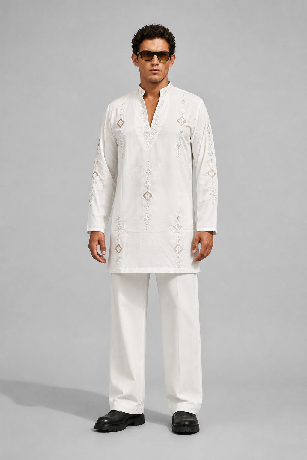 Aurelius Ivory Embroidered Kurta Set