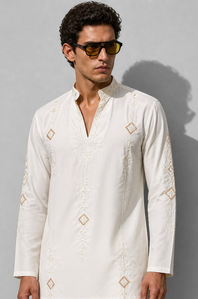 Aurelius Ivory Embroidered Kurta Set