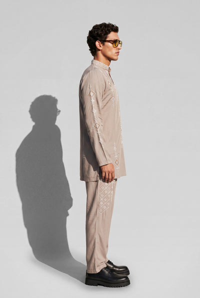 SOVEREIGN TAUPE — Embroidered Kurta Set