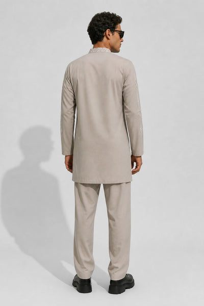 SOVEREIGN TAUPE — Embroidered Kurta Set