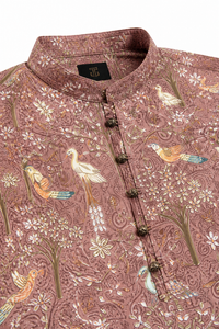 Floral and Bird Print Kurta