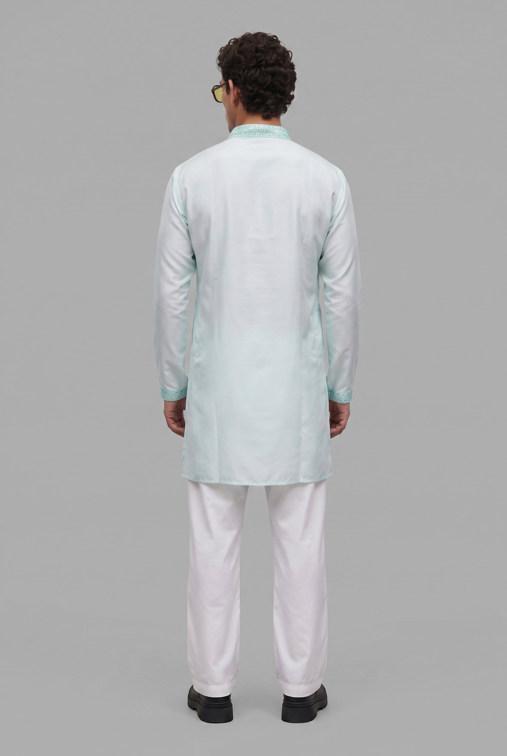 Aqua Frost Embroidered Kurta