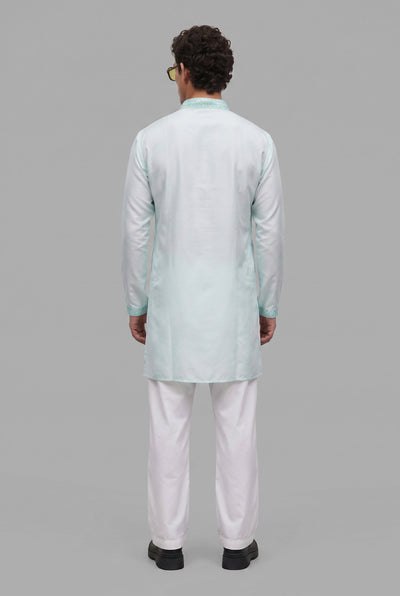 Aqua Frost Embroidered Kurta