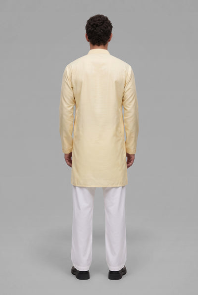 Lemon Butter Chikankari short kurta