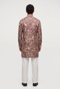 Dusty Rose Embroidered Garden Kurta