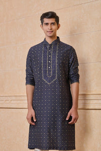 Wine All Over Geometrical Print Kurta