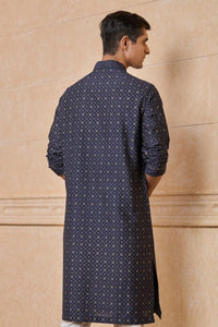 Wine All Over Geometrical Print Kurta