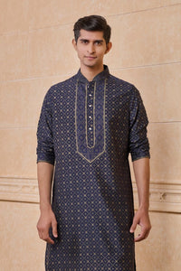 Wine All Over Geometrical Print Kurta