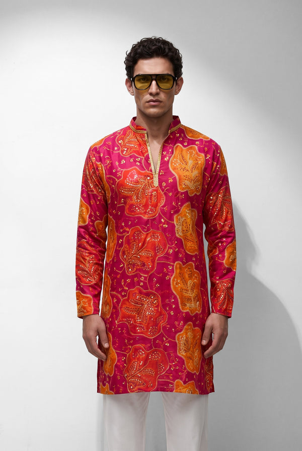 PSTL CLO Crimson Élan - front view, festive wedding wear for men
