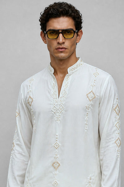 Aurelius Ivory Embroidered Kurta Set