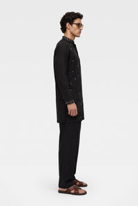 PSTL CLO Noir Éclat Kurta Set - alternate view 1, festive wedding wear for men