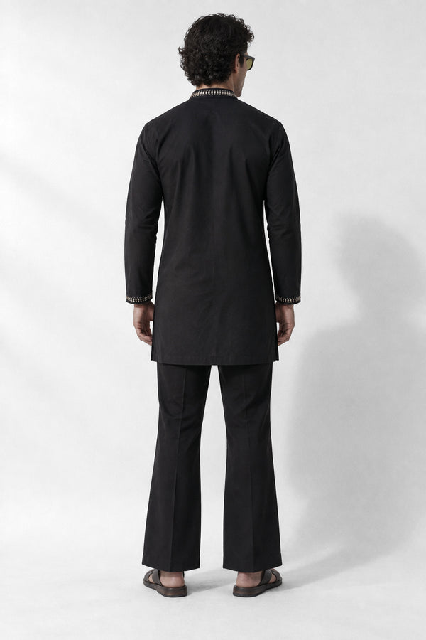 Noir Zari Kurta Set