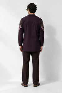 Wine Bloom Kurta Set