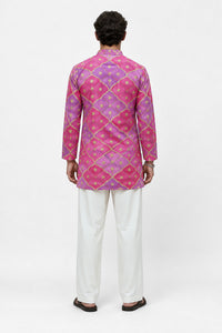 PSTL CLO Gulabi Royale Kurta - back view, festive wedding wear for men