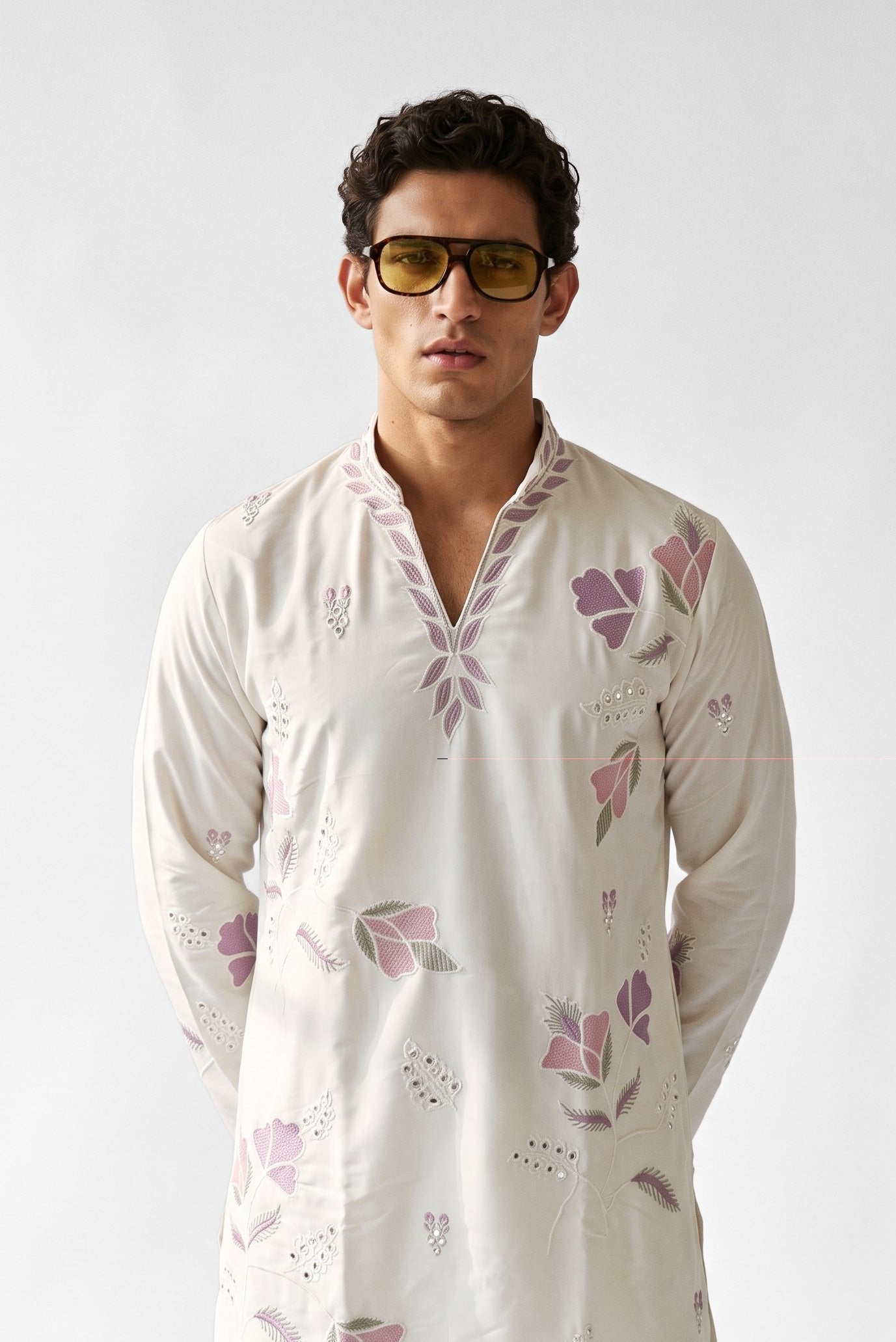 Blush Botanica Embroidered Kurta Set