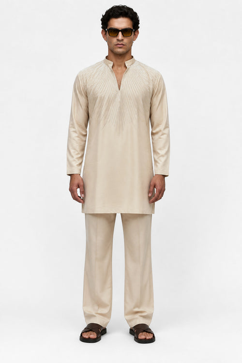 Ivory Radiance Embroidered Kurta Set