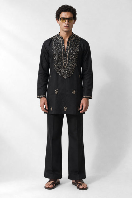 Noir Zari Kurta Set