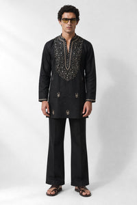 Noir Zari Kurta Set