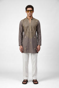 Ashen Royale Embroidered Kurta