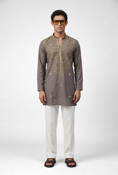 Ashen Royale Embroidered Kurta