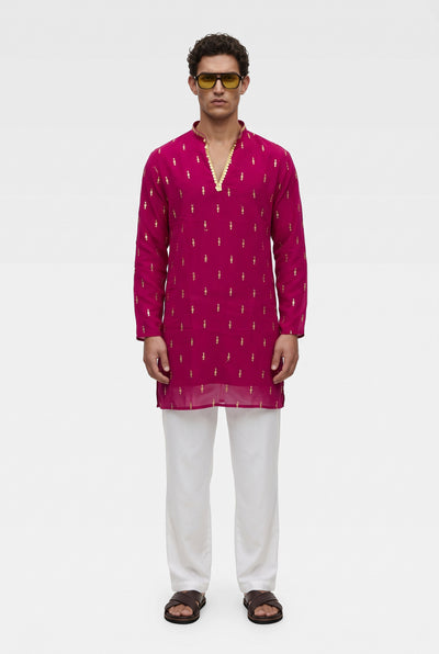 PSTL CLO Rani Élan Kurta - front view, festive wedding wear for men