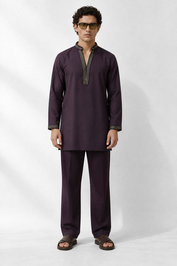 Royal Plum Kurta Set