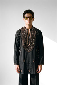 Noir Zari Kurta Set