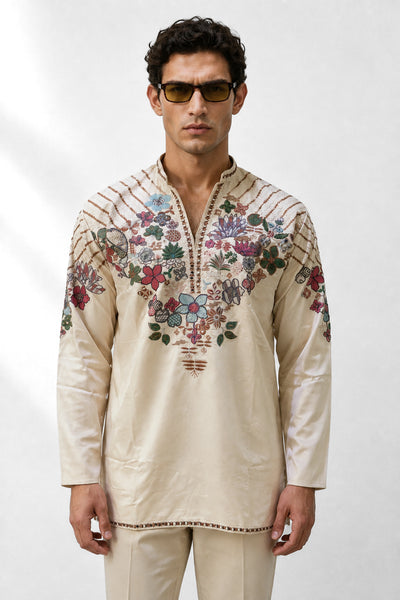 Ivory Botanica Kurta Set
