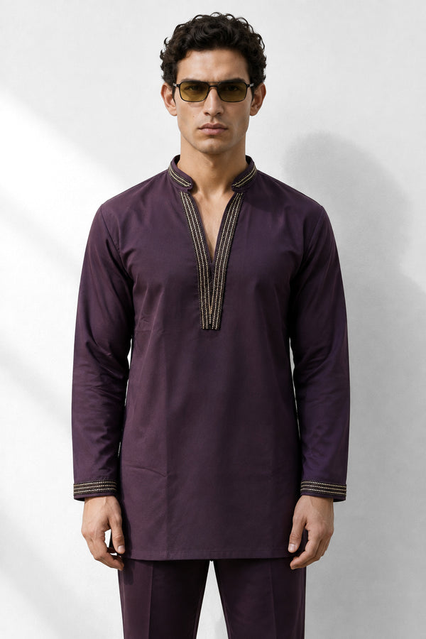 Royal Plum Kurta Set