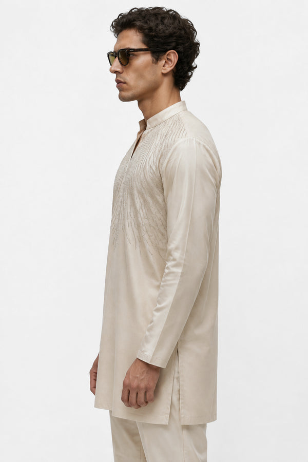 Ivory Radiance Embroidered Kurta Set