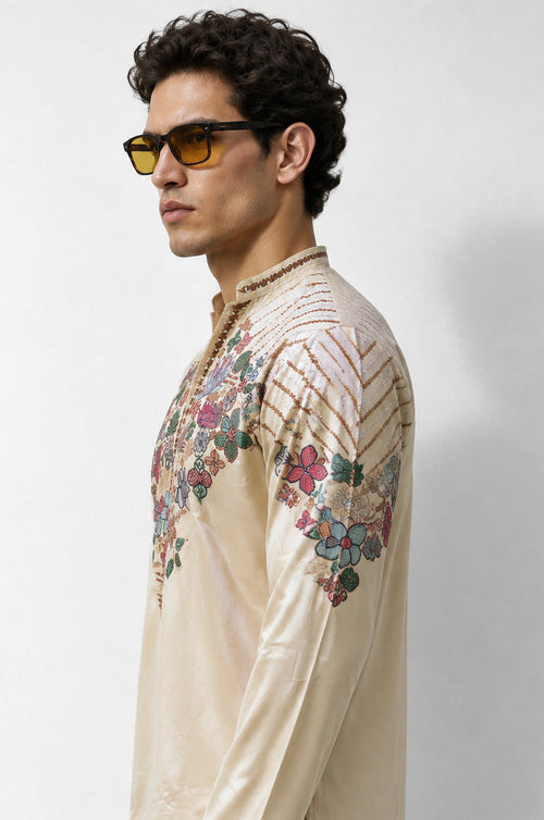 Ivory Botanica Kurta Set