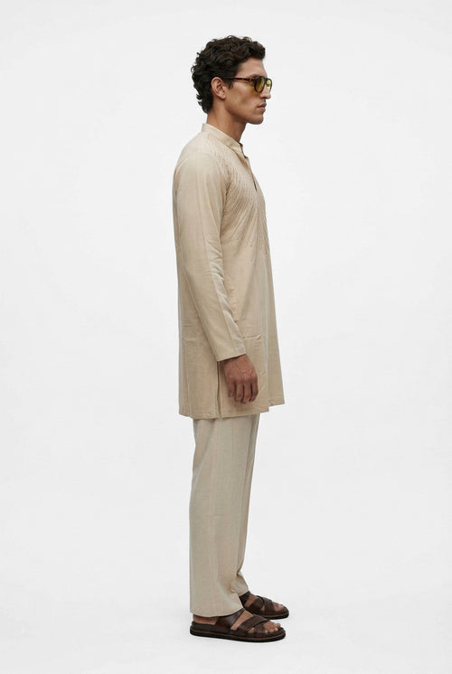 Ivory Radiance Embroidered Kurta Set