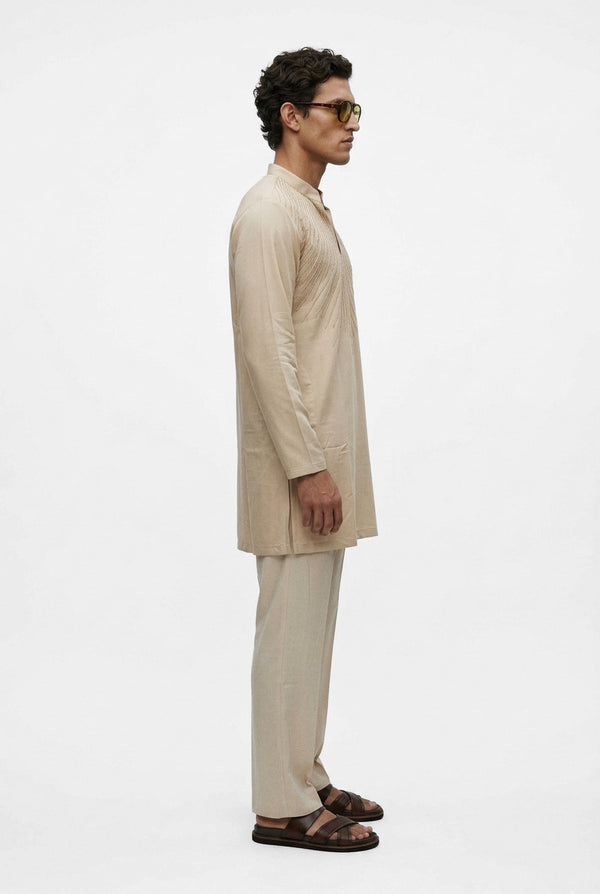 Ivory Radiance Embroidered Kurta Set