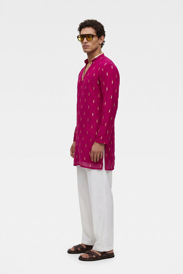 PSTL CLO Rani Élan Kurta - side view, festive wedding wear for men