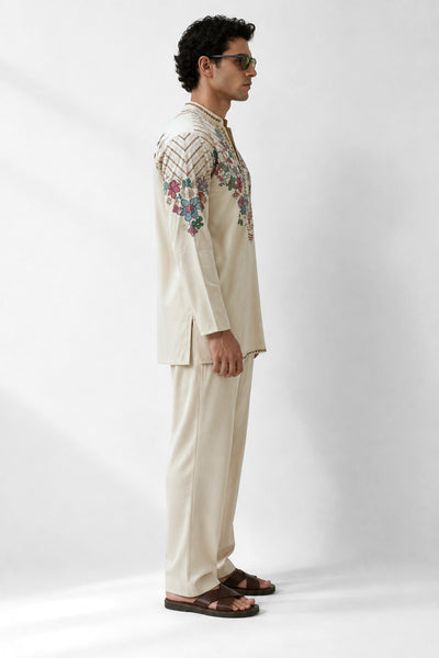 Ivory Botanica Kurta Set