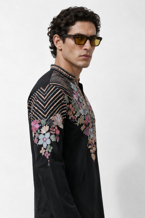 Noir Botanica Kurta Set