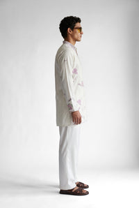 PSTL CLO Blush Botanica Embroidered Kurta Set - alternate view 2, festive wedding wear for men